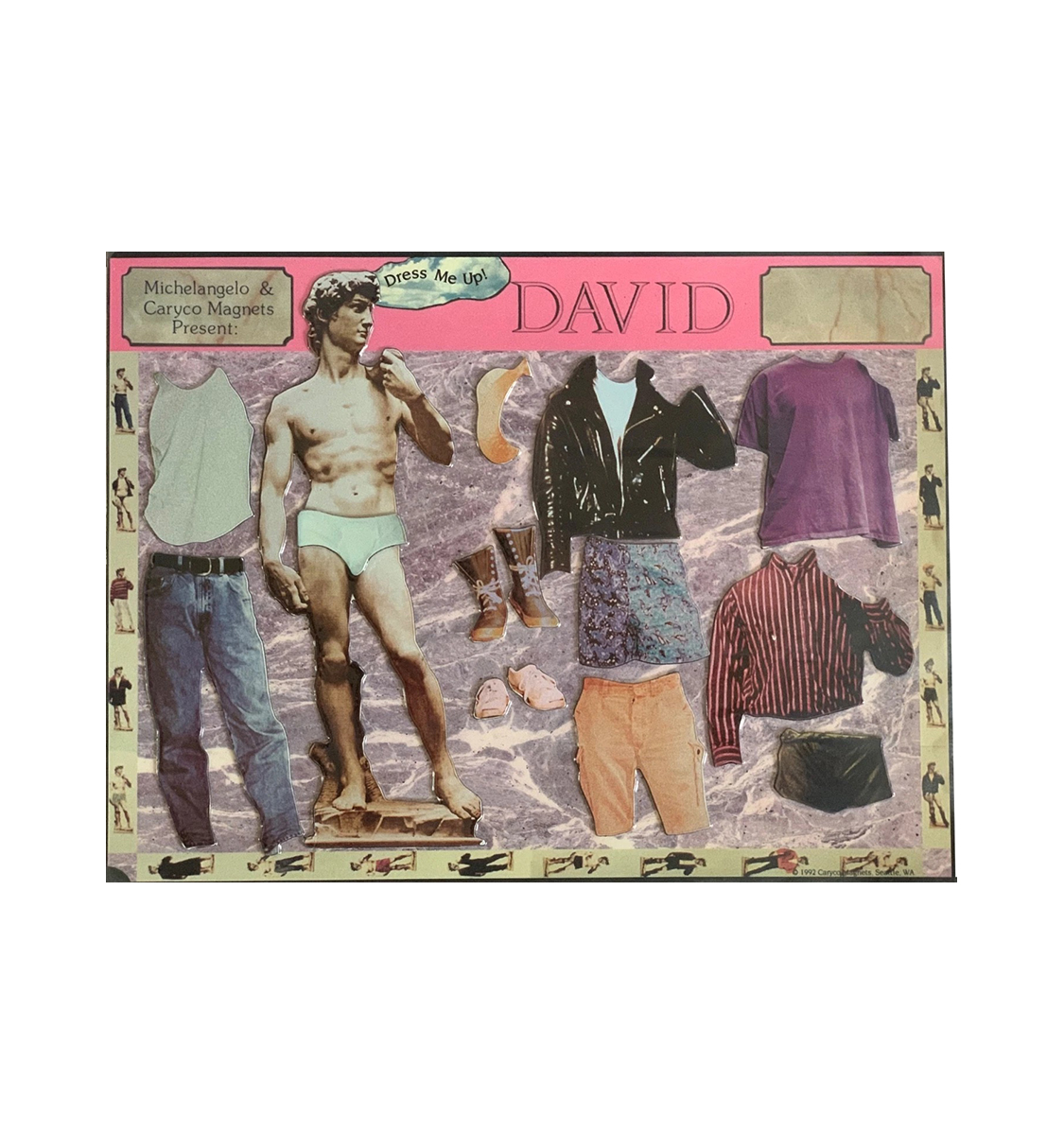 Caryco Magnets , Rare Michelangelo David Dress Up Magnets