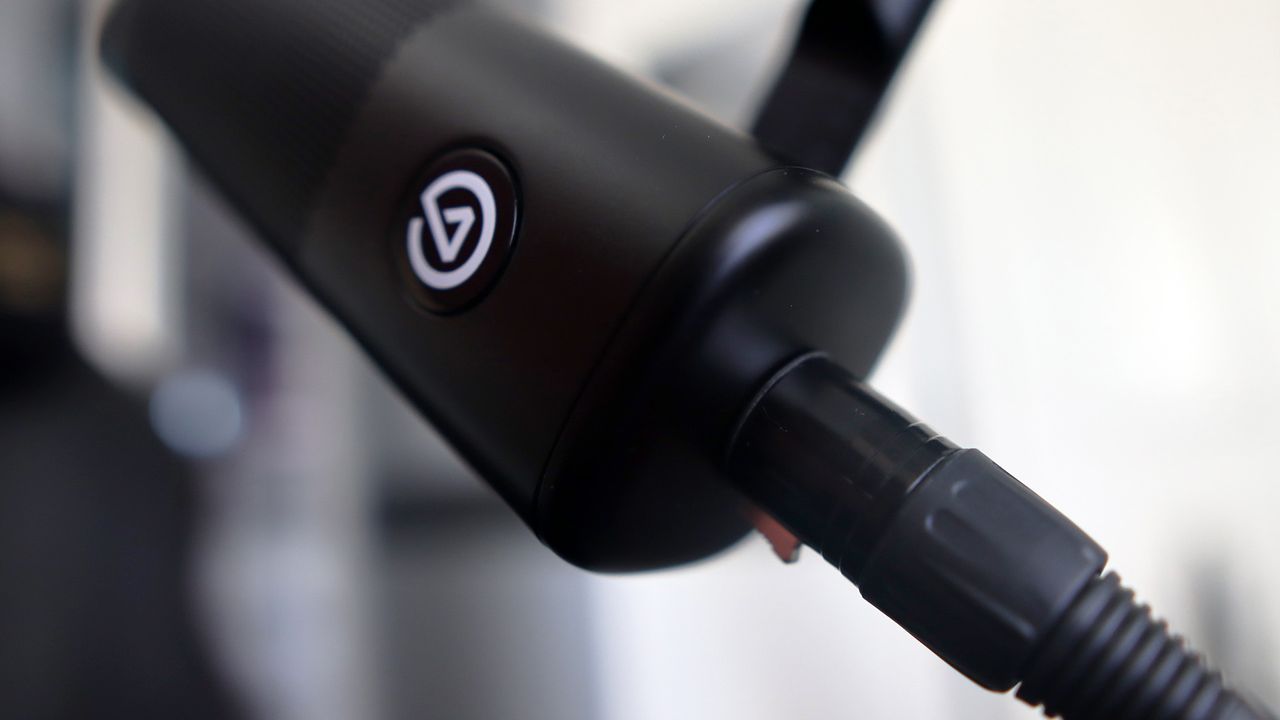 Elgato Wave DX XLR microphone on a mic arm
