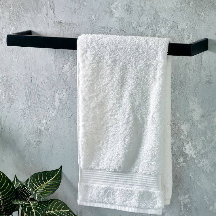 Black Moderna Towel Rail