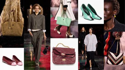 a collage of items from the chanel ss26 collection