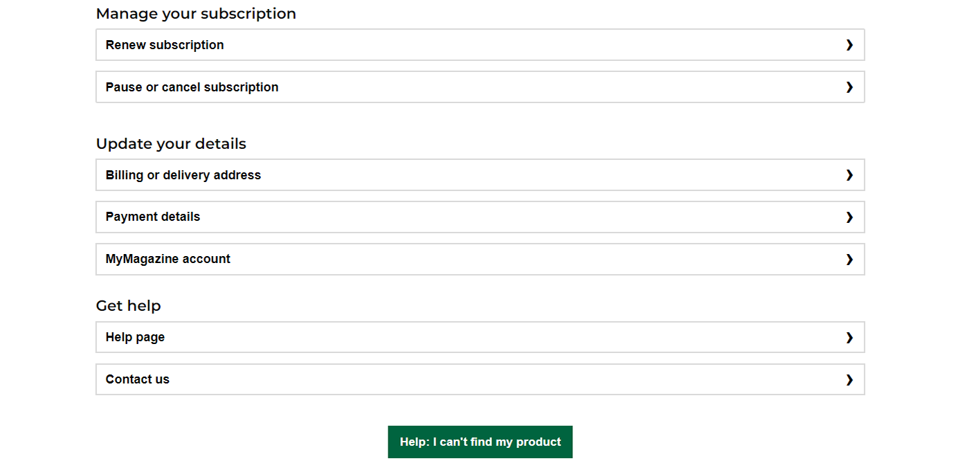 Manage your subscription
