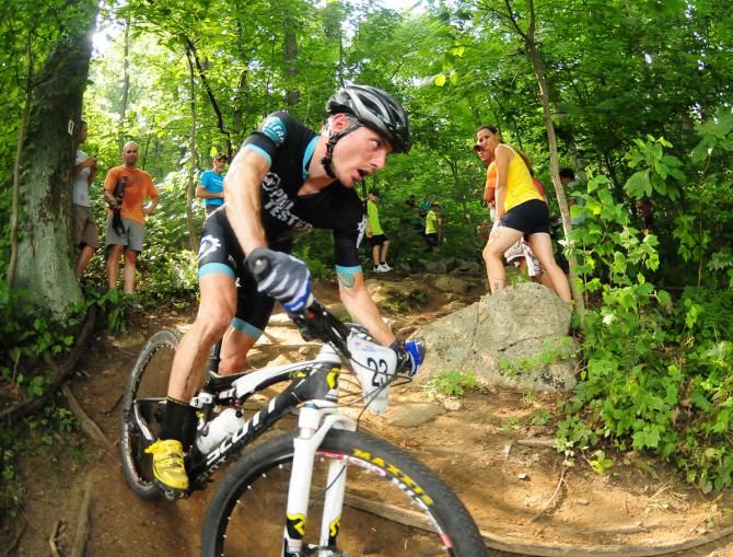 Nick Waite (Pro Tested Gear) riding to an impressive seventh place finish.