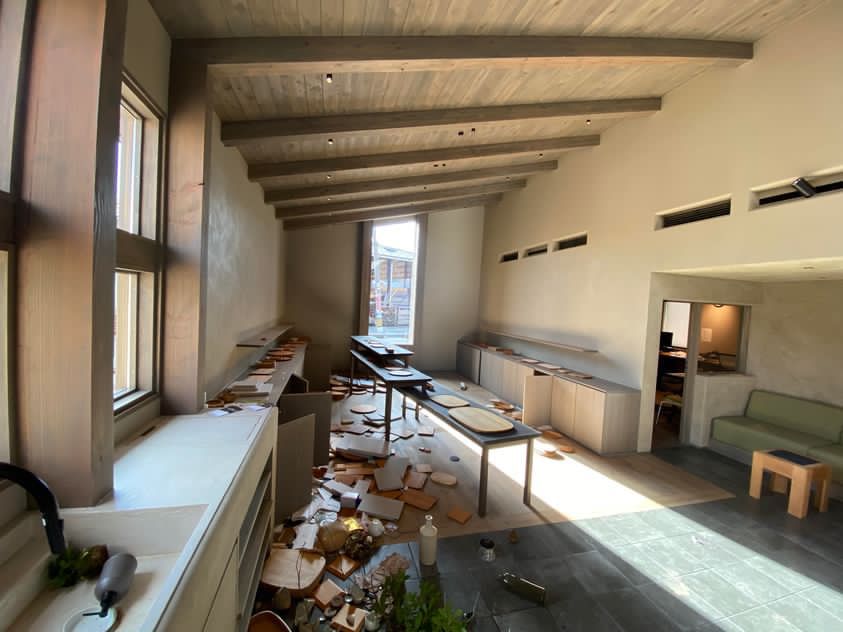 Ishikawa prefecture building interior after noto earthquake