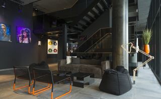 A hotel seating area