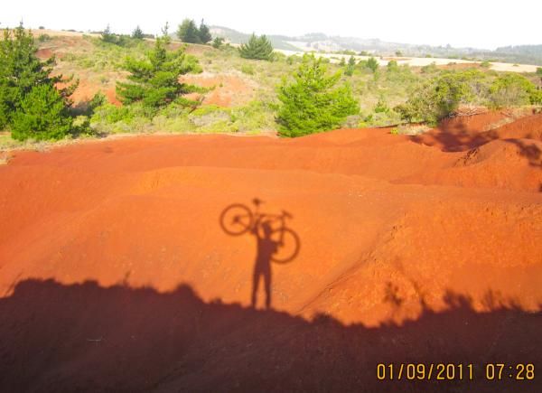 A moment of stoke while mountain biking in Chile
