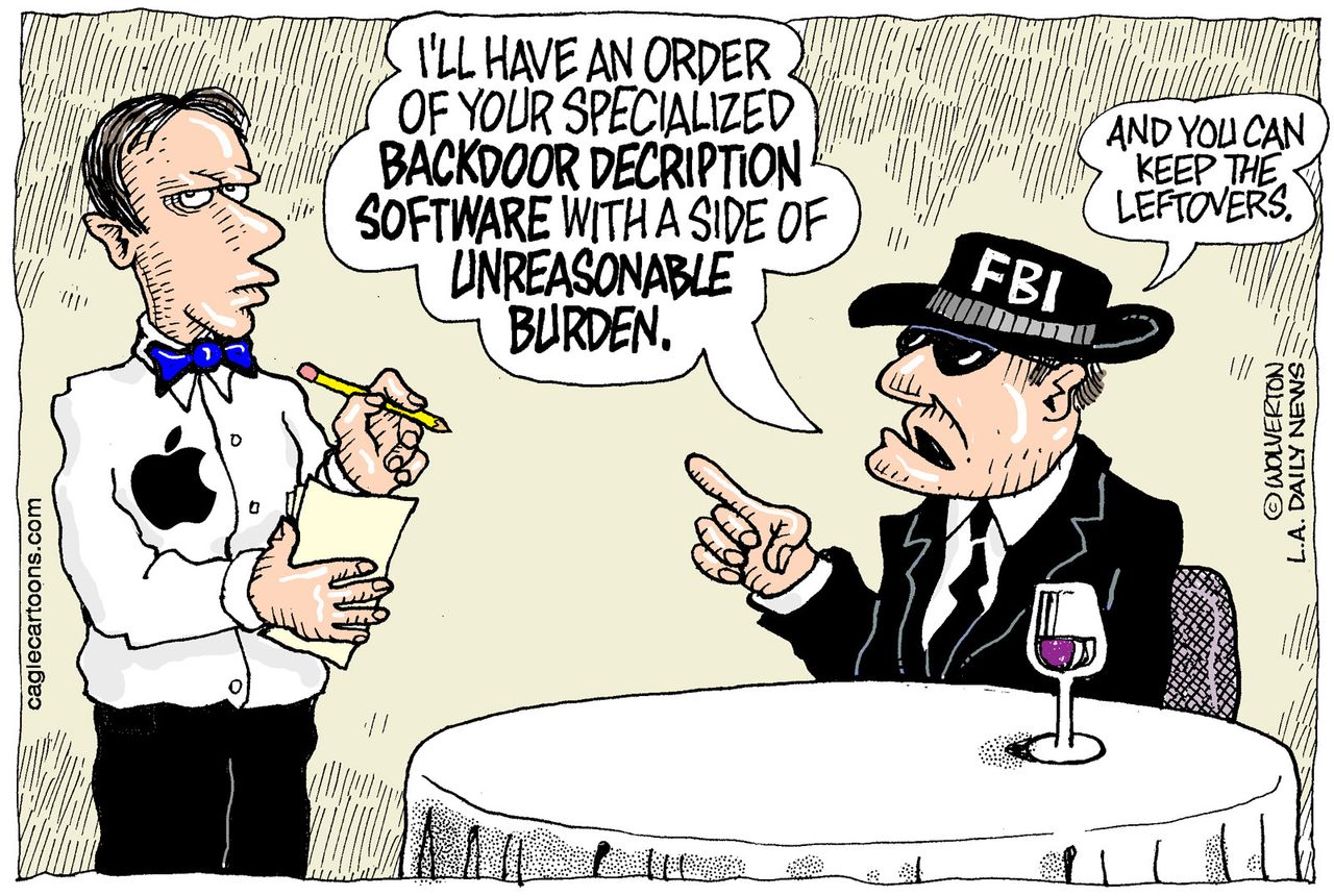 Editorial Cartoon U.S. Apple FBI