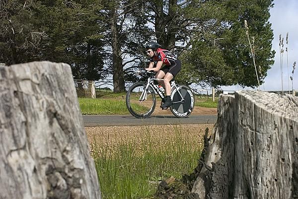 Action from the women's time trial near Gnarwarre in Western Victoria.