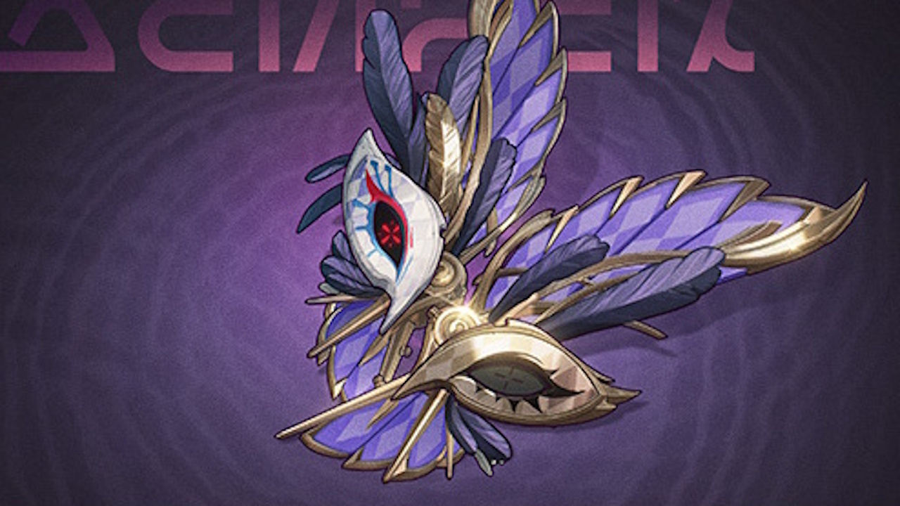 Wuthering Waves next weapon banner - Roccia's signature weapon, the Tragicomedy gauntlets. On a purple background.