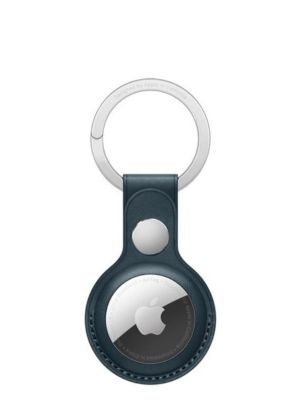 Apple AirTag Leather Key Ring on a white background