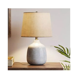 grey ceramic table lamp