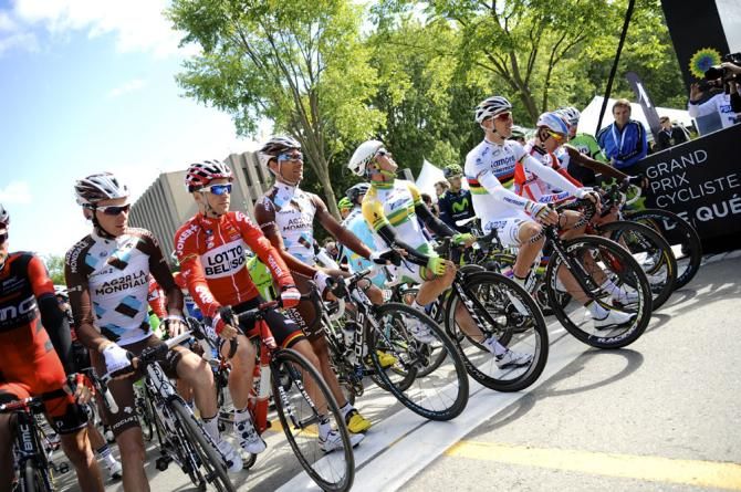 On the start line of the Grand Prix Cycliste de Qu&eacute;bec