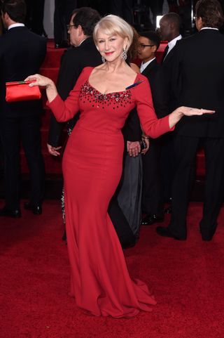Helen Mirren at The Golden Globes, 2015