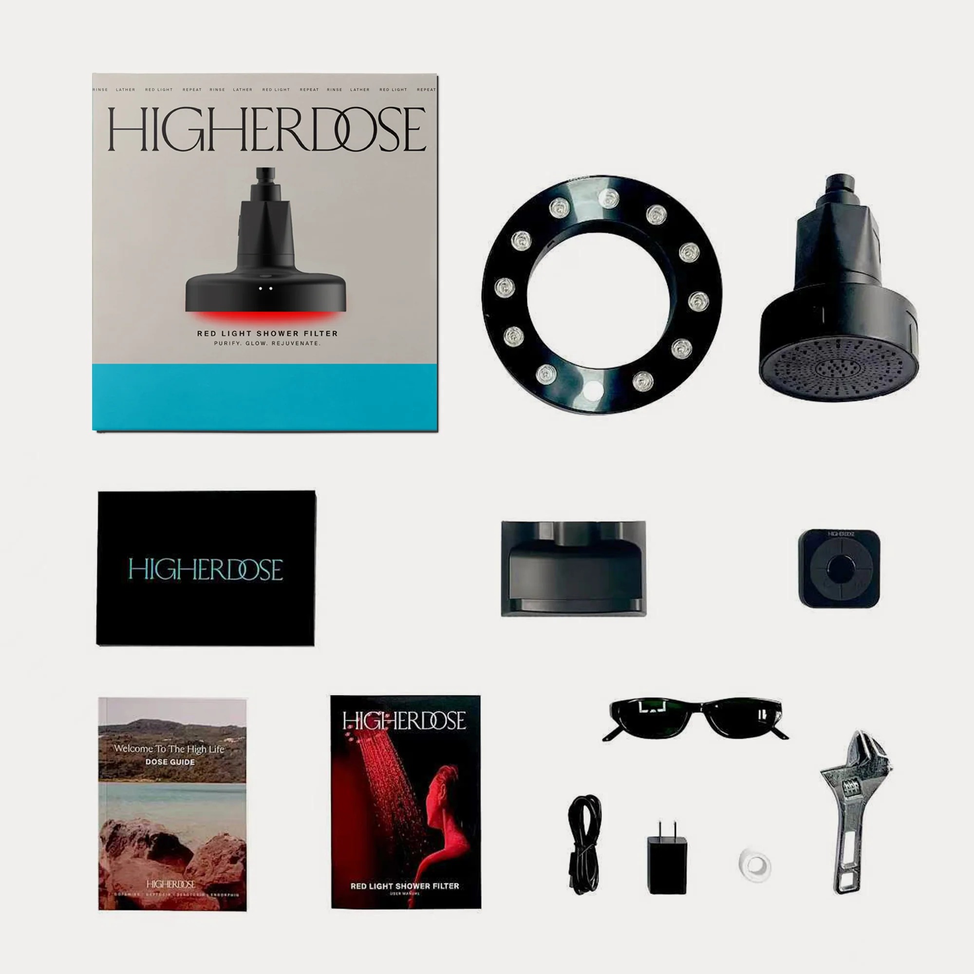 Higher Dose, Red Light Showerhead Filter