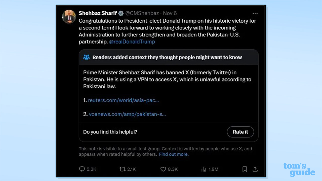 Tweet von Shehbaz Sharif