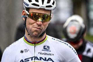 British Mark Cavendish of Astana Qazaqstan pictured at the start of the second stage of the TirrenoAdriatico cycling race from Camaiore to Follonica Italy 209 km Tuesday 07 March 2023 BELGA PHOTO DIRK WAEM Photo by DIRK WAEM BELGA MAG Belga via AFP Photo by DIRK WAEMBELGA MAGAFP via Getty Images