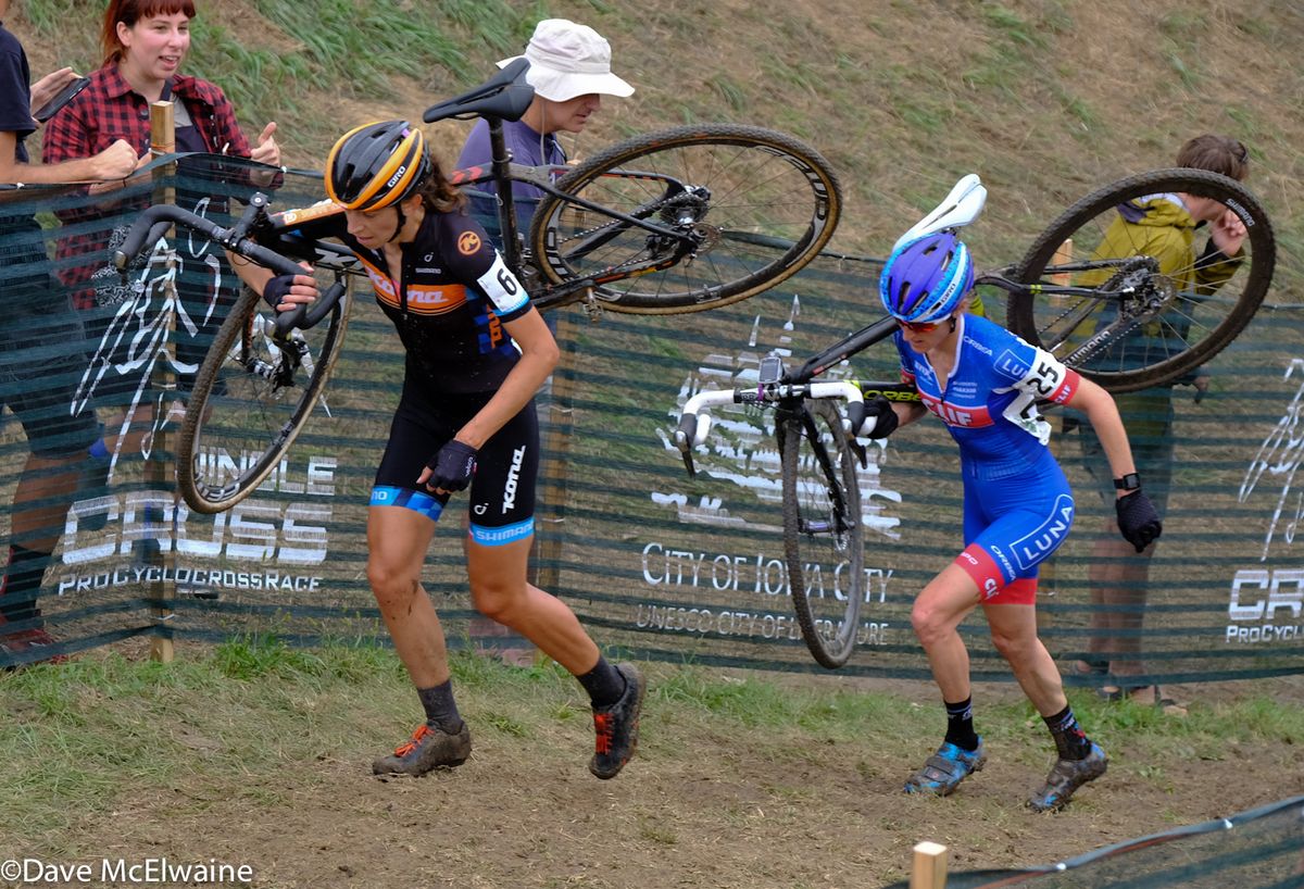 Helen Wyman (Kona), who had won on Friday night, would have to settle for a top ten finish today