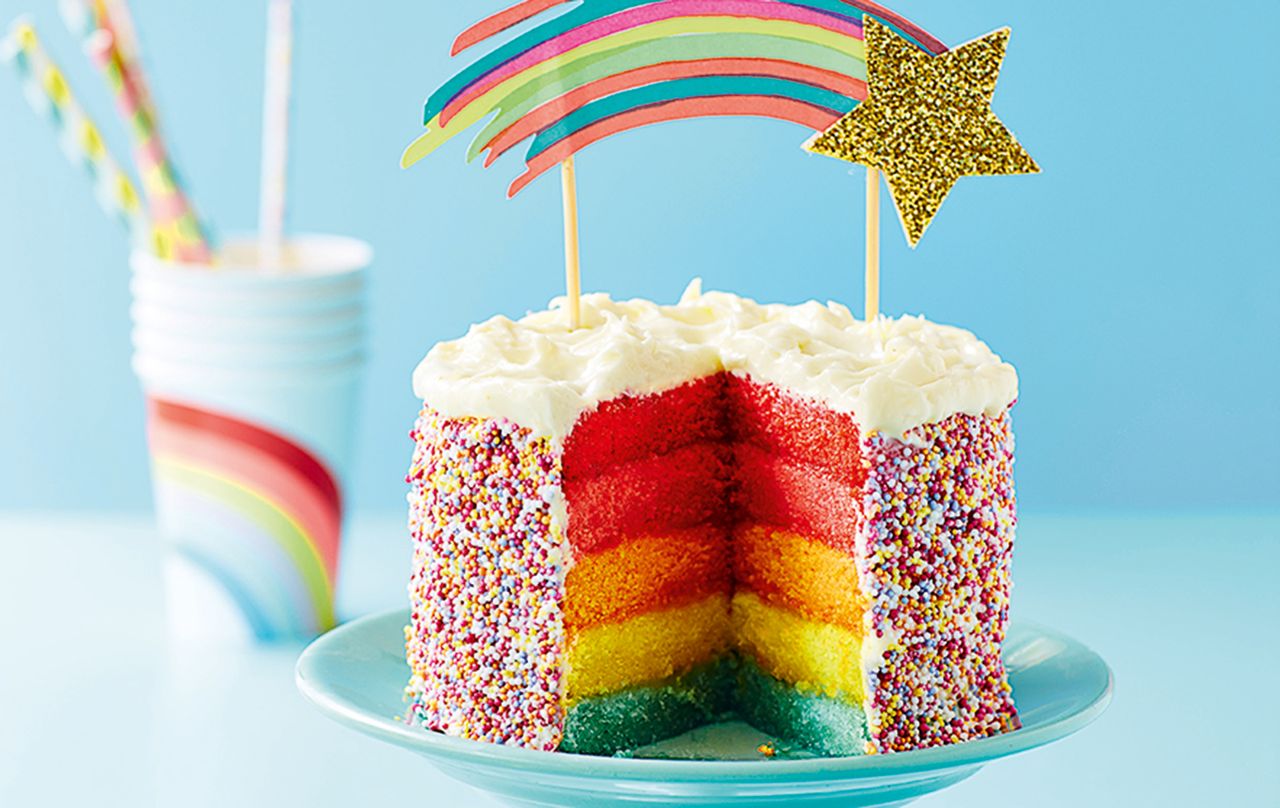 rainbow layer cake