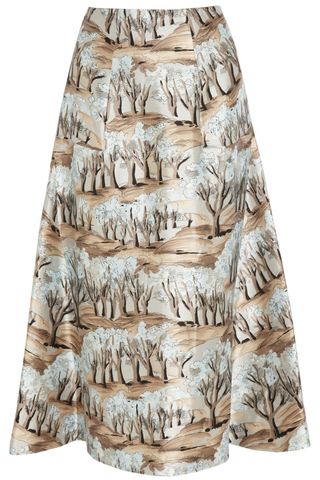Net-A-Porter Marni Printed Satin-Twill Skirt, £690