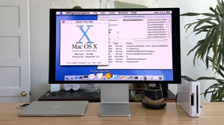 Apple's Mac OS X Cheetah operating system running on a Nintendo Wii games console.