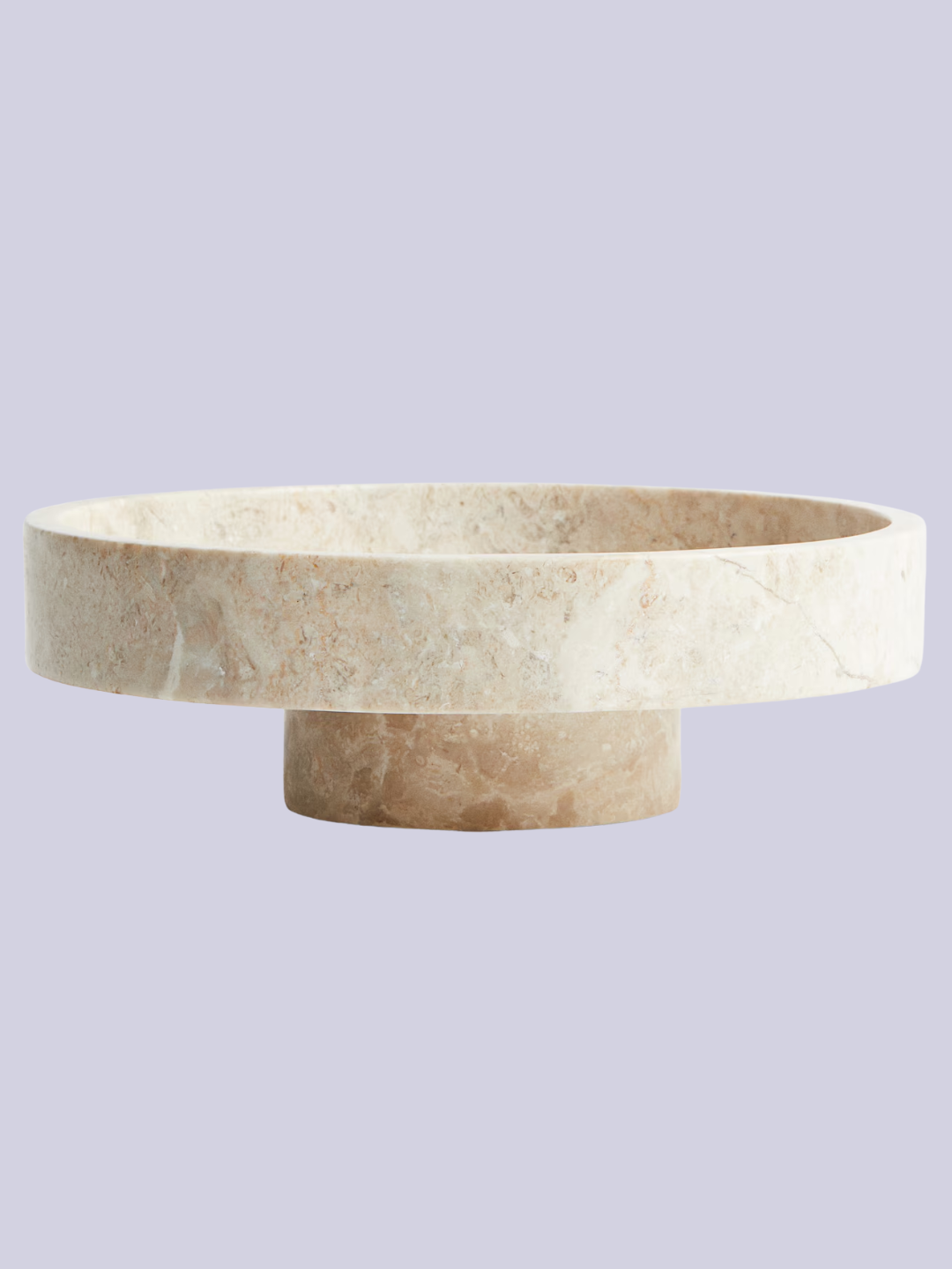 A beige marble footed bowl