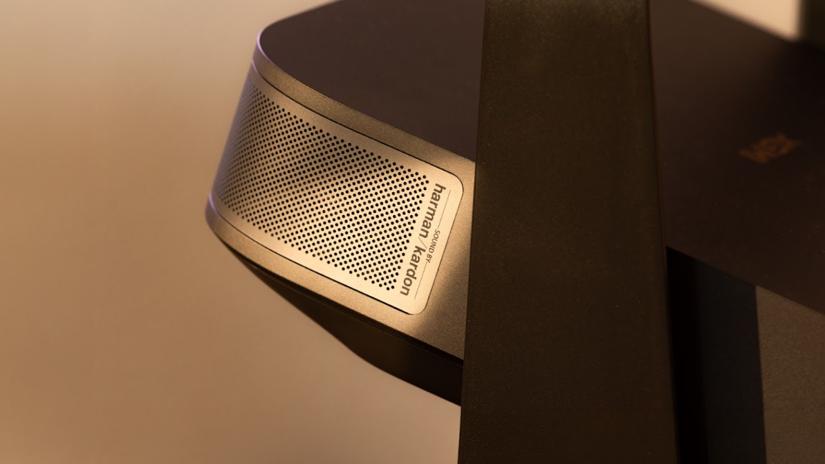 Xgimi Elfin Flip 4K projector close-up of speakers