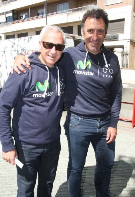 Movistar Team DS's Jos&eacute; Luis Lagu&iacute;a and Chente Garc&iacute;a Acosta