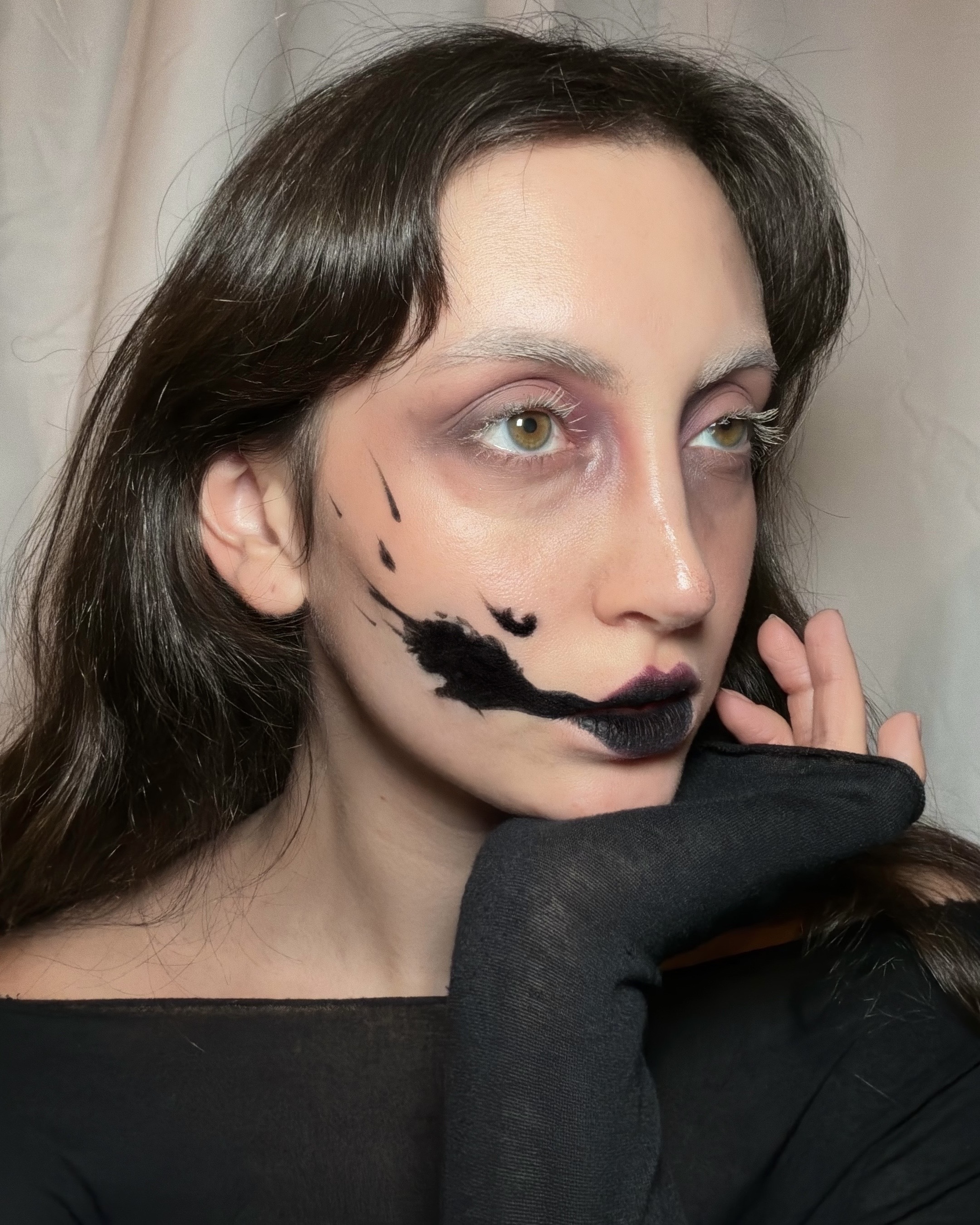 An image of associate beauty editor Alyssa Brascia recreating Nadia Stacey's makeup from The Bride!