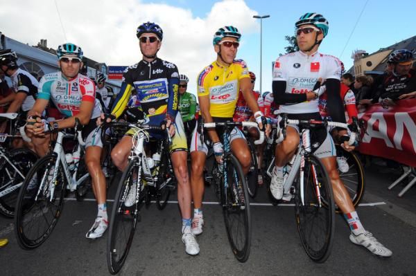 The jersey holders come to the fore for the start