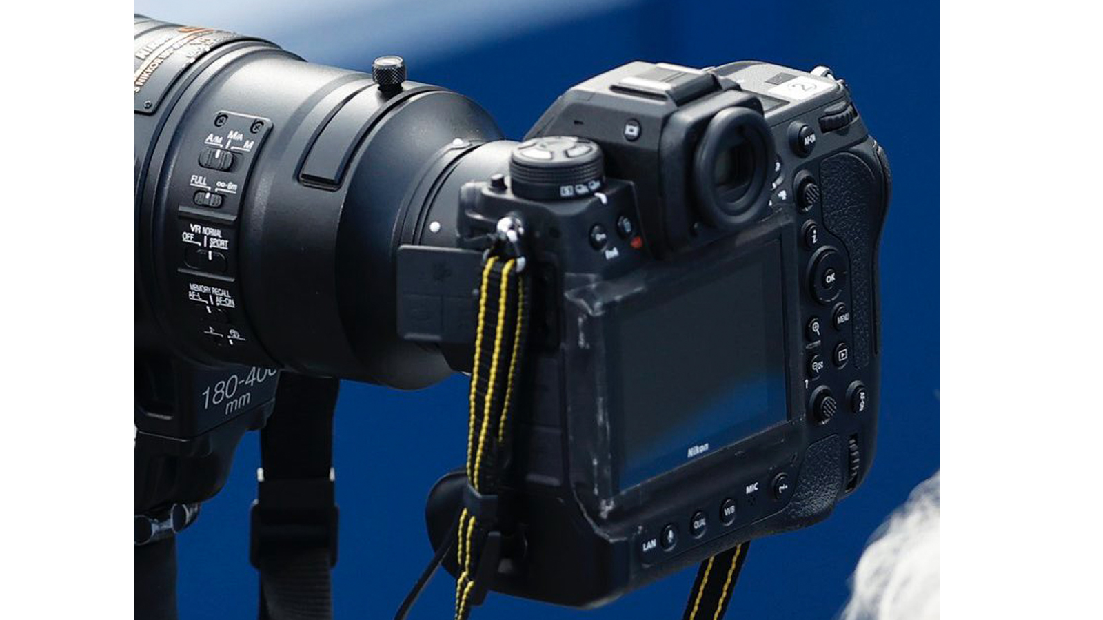 The back panel of the Nikon Z9 at the Olympics