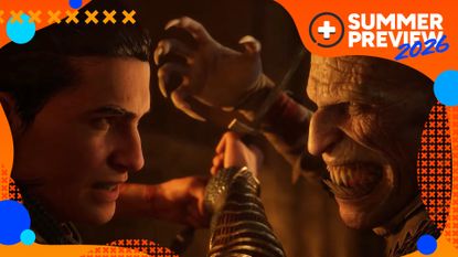 The Blood of Dawnwalker new trailer screenshot with gamesradar+ Summer Preview overlay