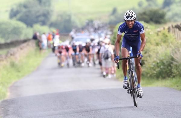 David Clarke (Pendragon - Le Col) attacks the bunch.
