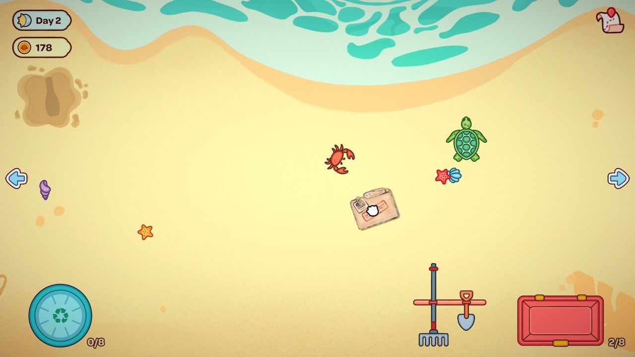 Cleaning up the beach.