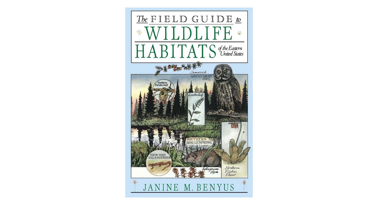 The Field Guide to Wildlife Habitats of the Eastern United States book on a white background.