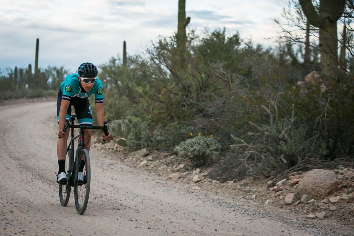 Floyd's Pro Cycling's Nick Zukowsky preps for Gravel Season at Saguaro National Park