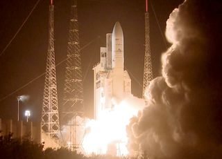 On March 22, 2014, an Ariane 5 rocket flight launched from Europe’s spaceport in French Guiana on a mission to place two telecom satellites, Astra-5B and Amazonas-4A, into orbit.