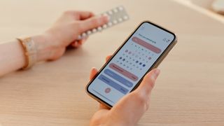 a photo of a period tracking app