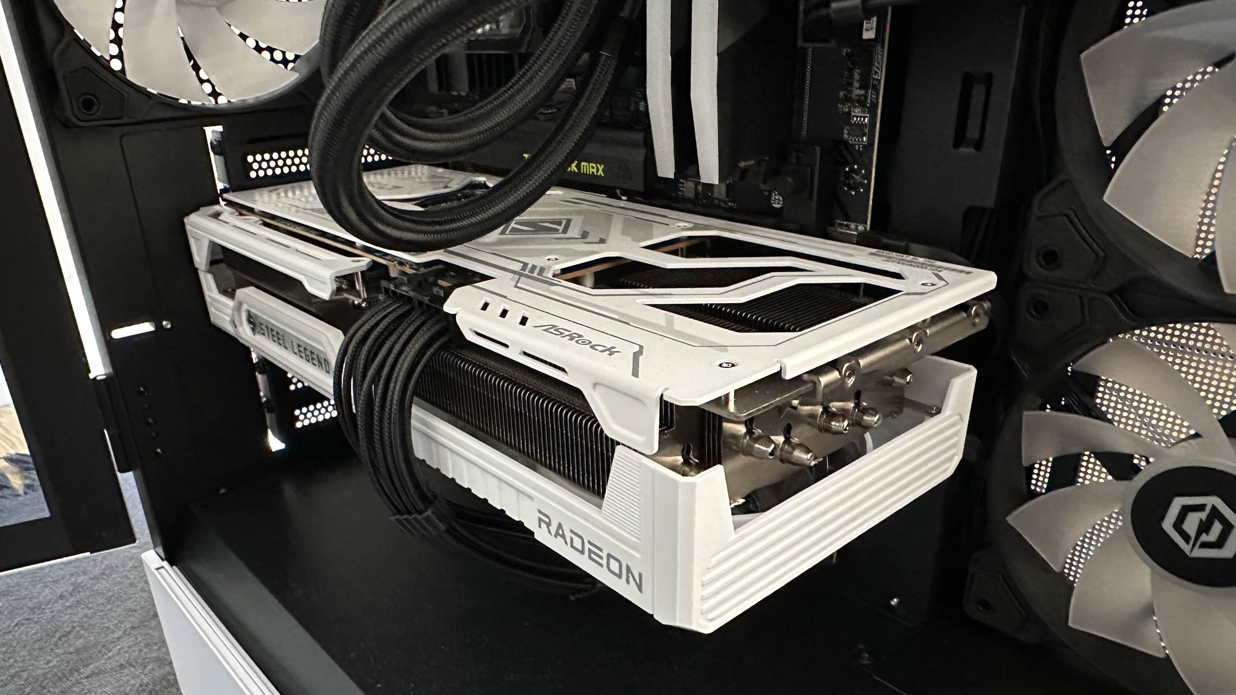 The Radeon RX 9070 XT inside the CyberPowerPC Ultra XT3D