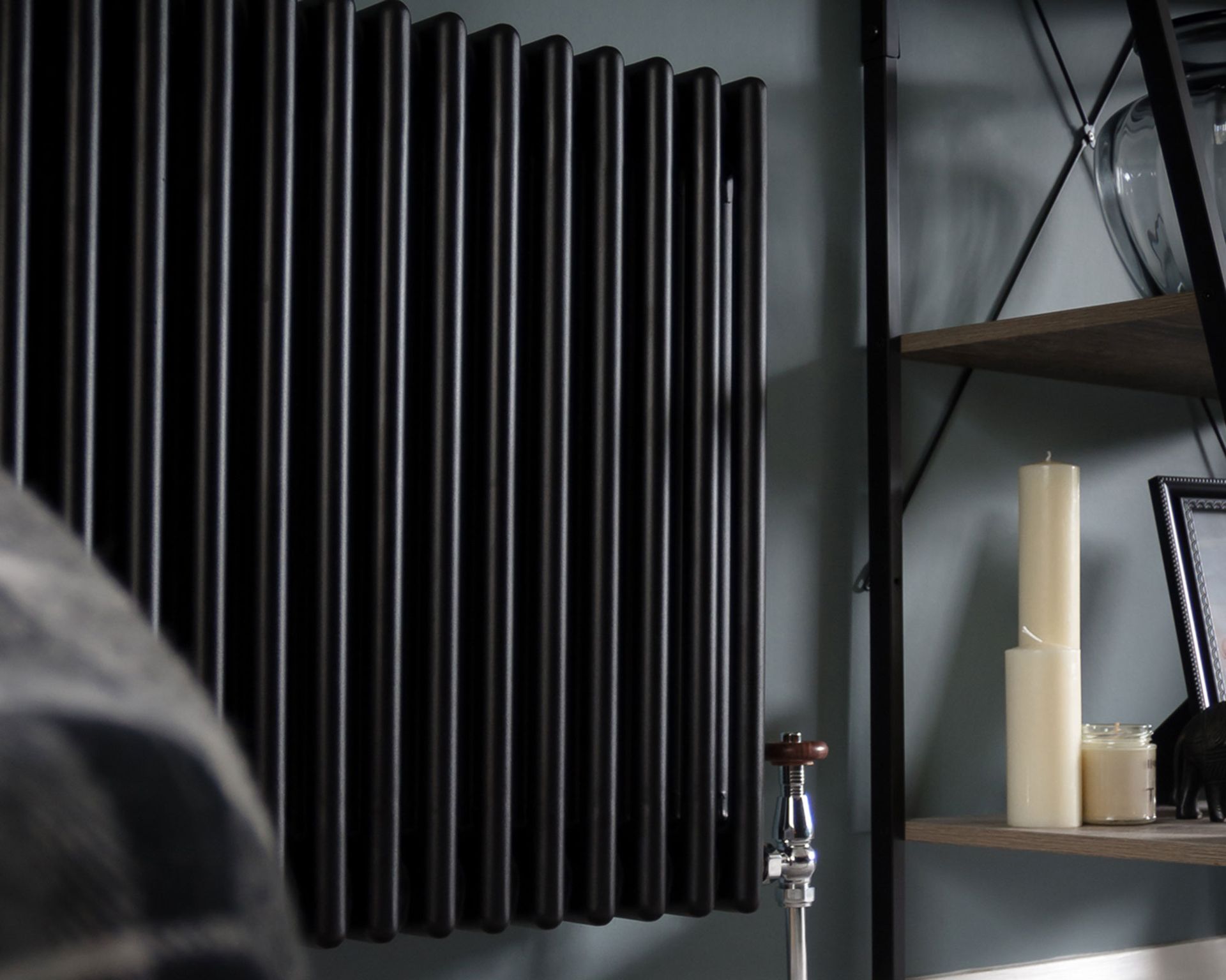 Radiator Outlet grey and black design