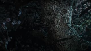 A close up of a new Ent that's seen in The Rings of Power season 2