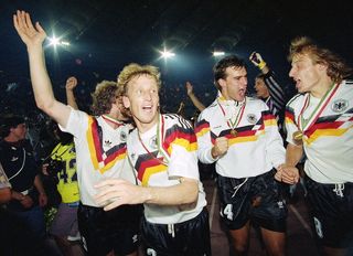 Andy Brehme after the Italia 90 Final