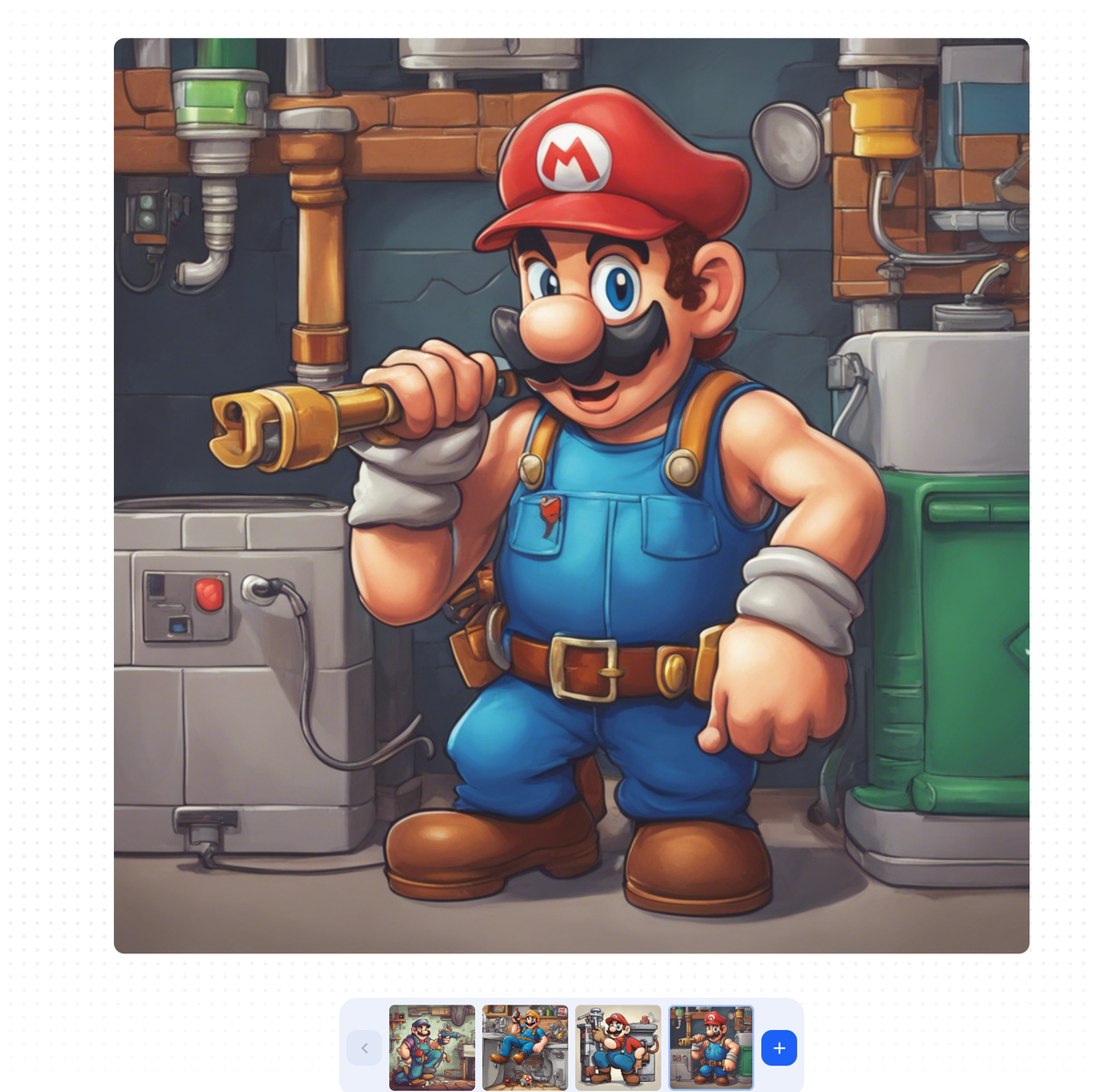 Stable Diffusion XL response to video game plumber
