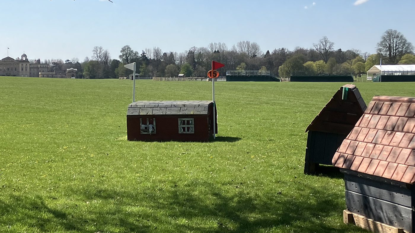Fence 15 on the BE90 course showing the obstacles on the right hand side