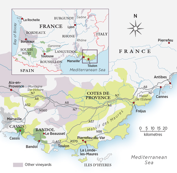 C&amp;ocirc;tes de Provence map