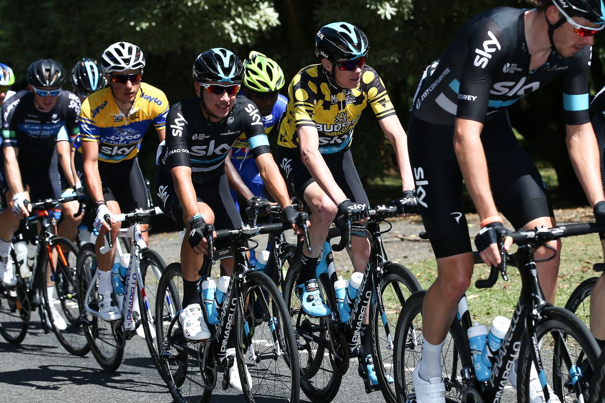 Team Sky looking relaxed