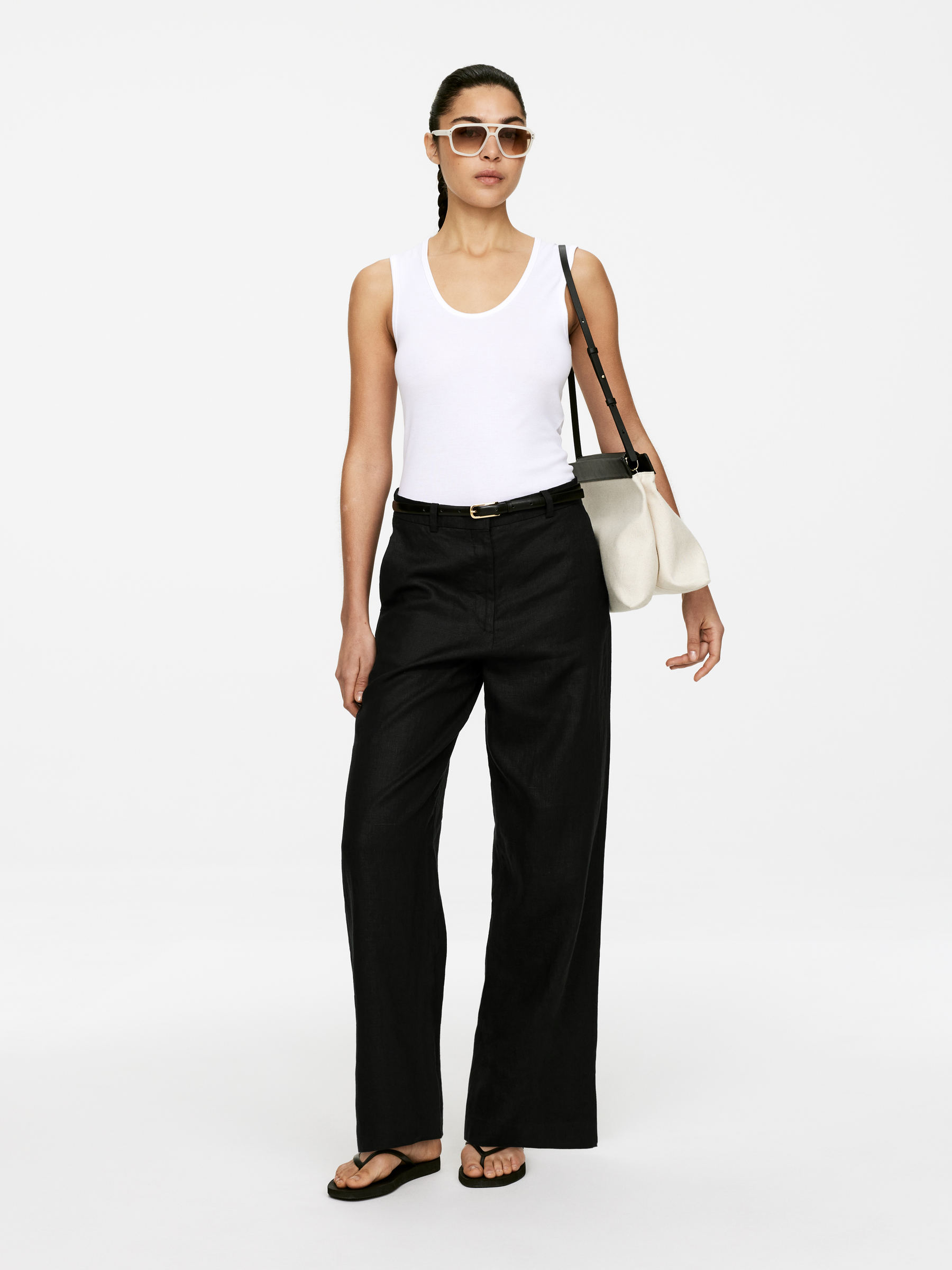 Linen Trousers – Black – Women – Arket Gb