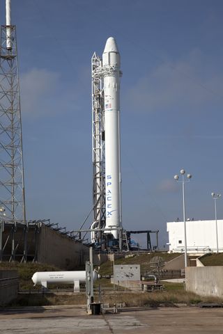 SpaceX Rocket on Launch Pad