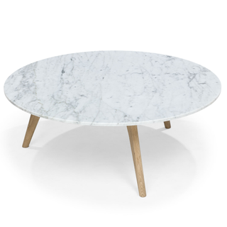 marble coffee table with three legs
