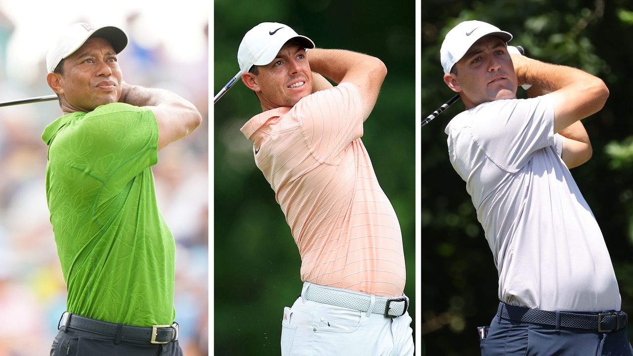 Tiger Woods, Rory McIlroy and Scottie Scheffler trio