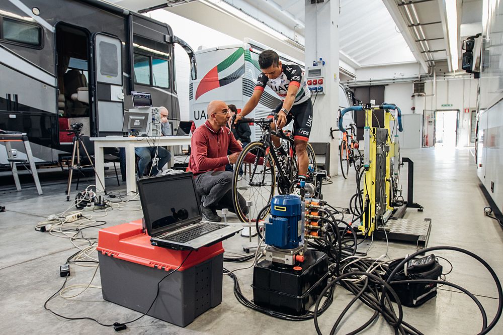 Riders were tested on and off the bike at the UAE Team Emirates camp