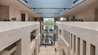 An interior shot of The National Museum of Korea in Seoul, South Korea